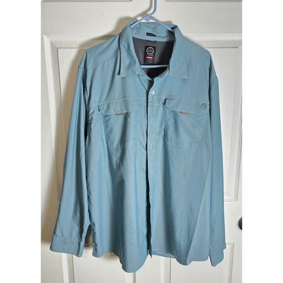 ATG by‎ Wrangler Button Down-Blue-Men's 2XL - Picture 1 of 7